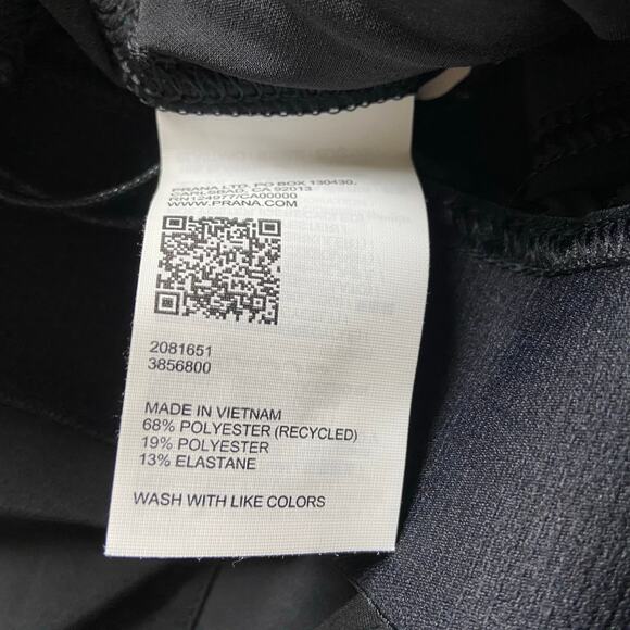 Prana Railay High Rise Pant Women's M Black Relaxed Straight Leg Pull On UPF 50+ - Picture 8 of 13